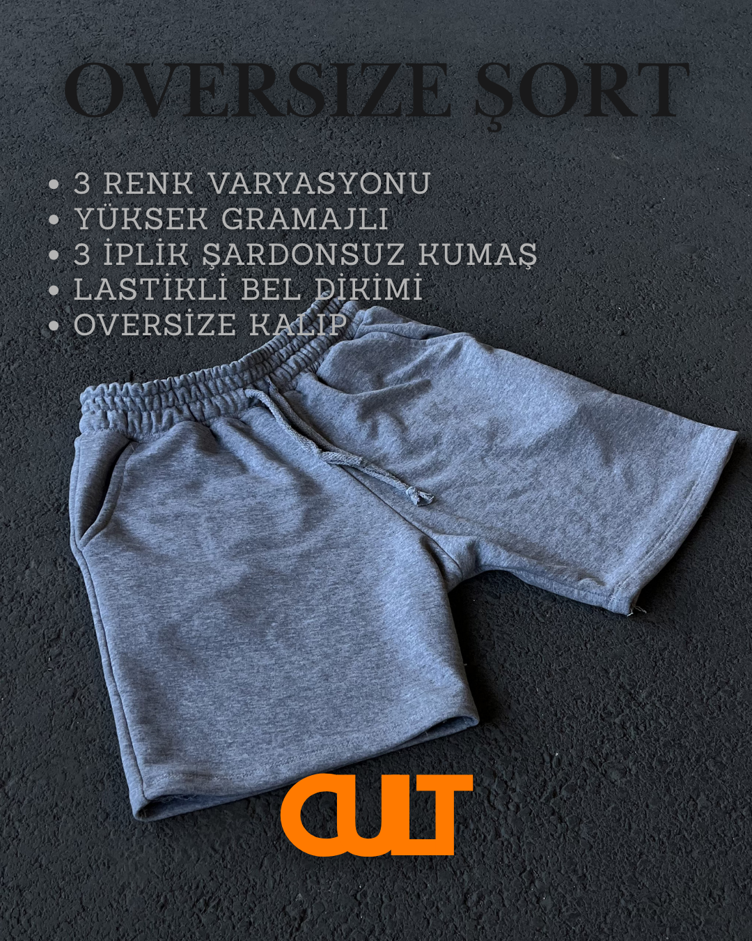 Cult Gri Şort