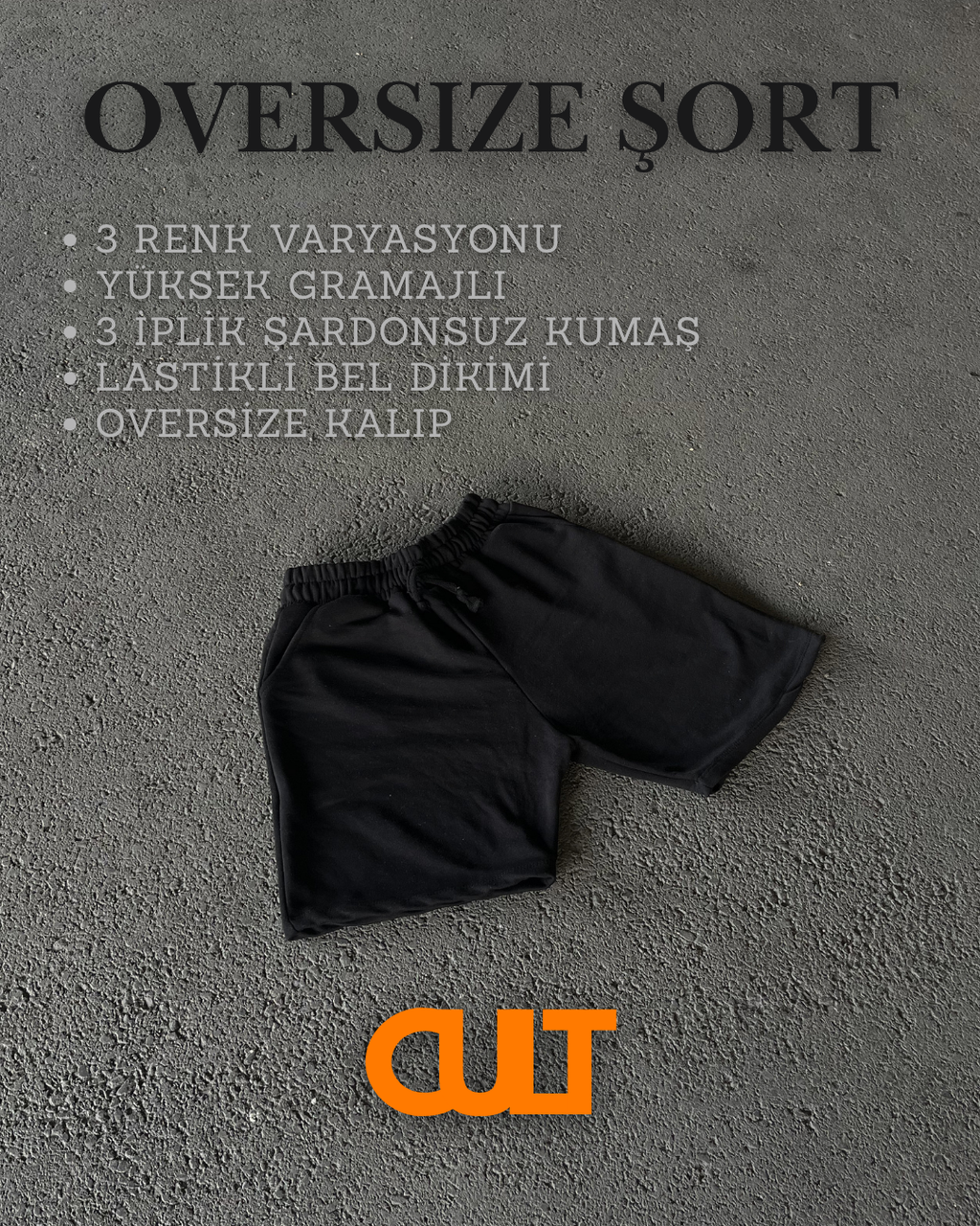 Cult Siyah Şort