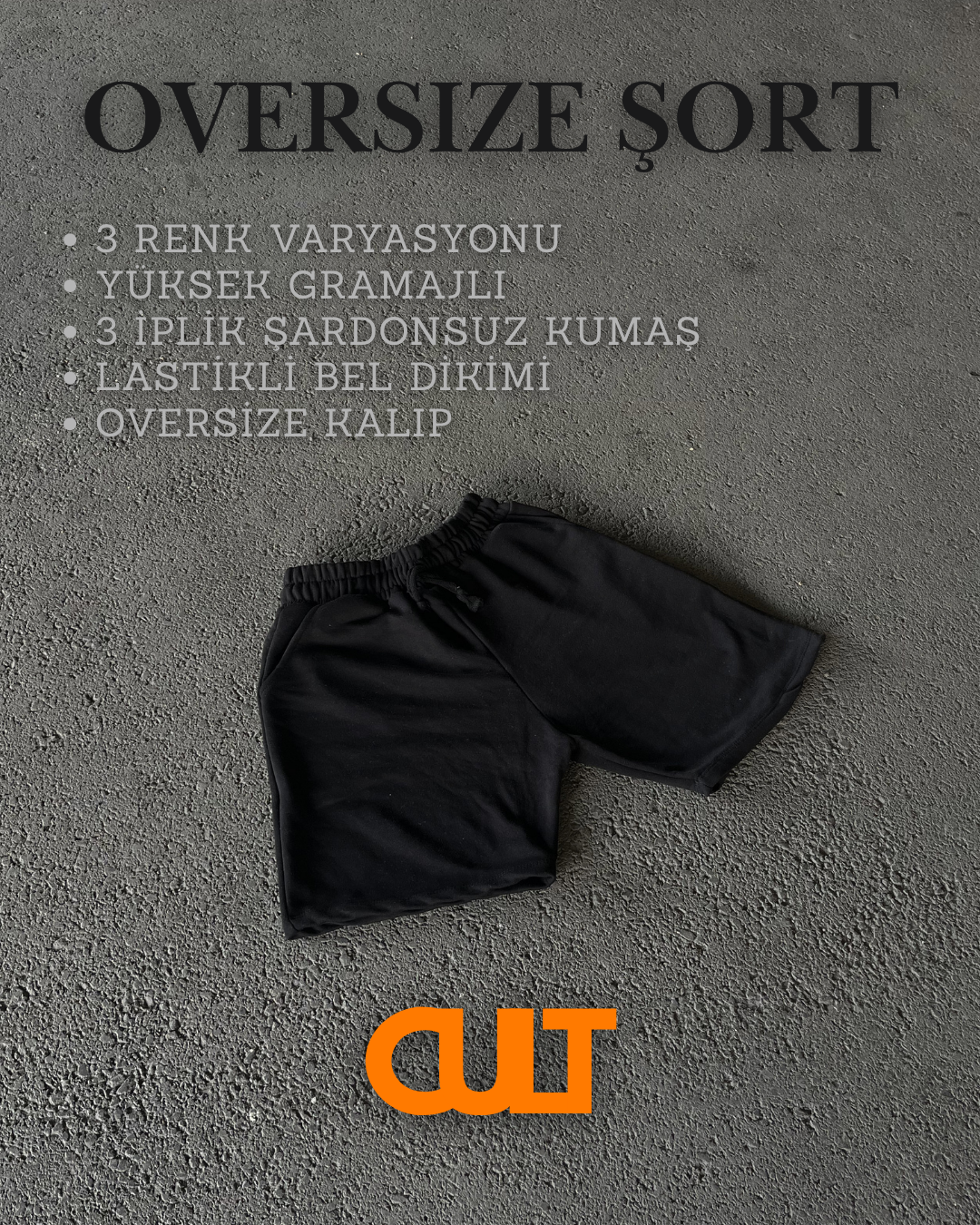 Cult Siyah Şort